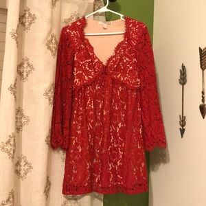 Gorgeous red lace dress